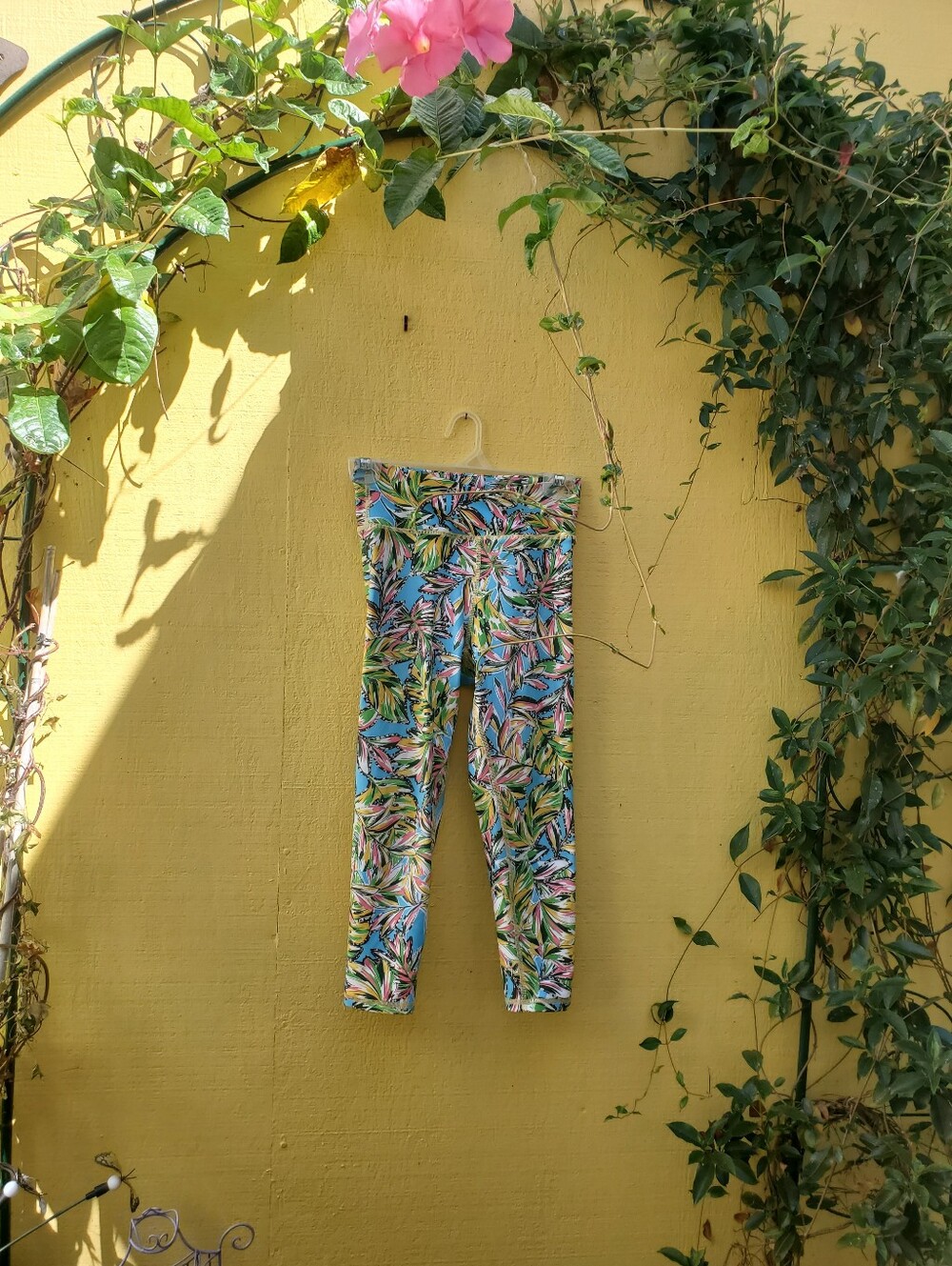 Floral Tropical Print Leggings - Multicolor